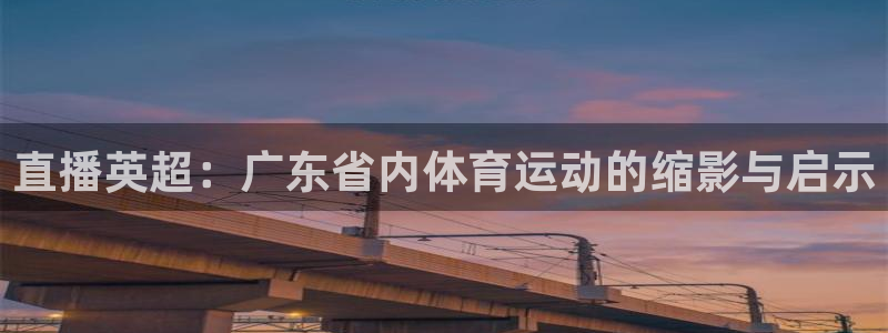 球神直播体育：直播英超：广东省内体育运动的缩影与启示